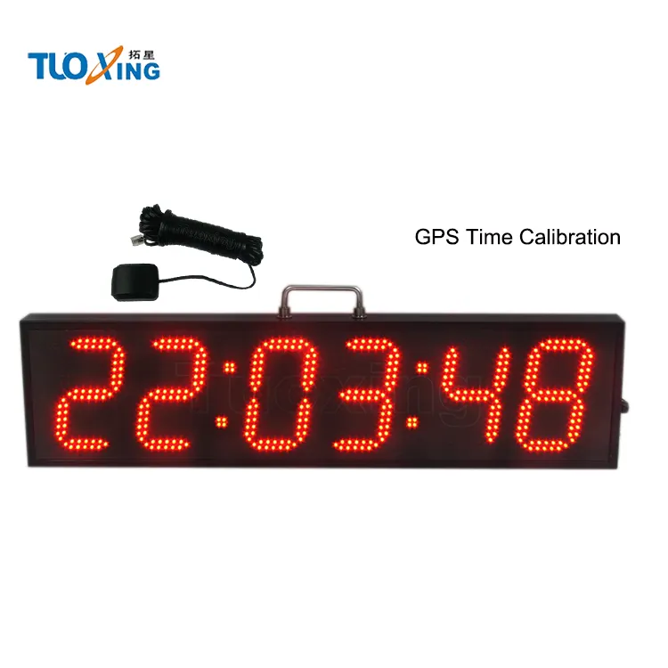6 inch 6 digit large outdoor double sided station clock