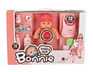 Ensemble de jeu de poussette de poupée de bébé de connexion d'enfants de 16 pouces - Product Image 4
