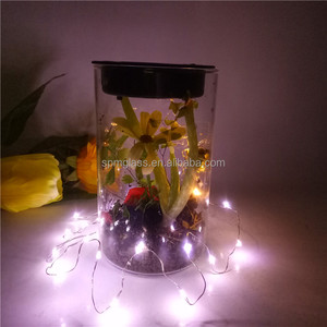 Cylinder Glass Light-up <strong>Terrarium</strong> <strong>Kit</strong> for Kids with LED Solar Light Lid - Product Image 1