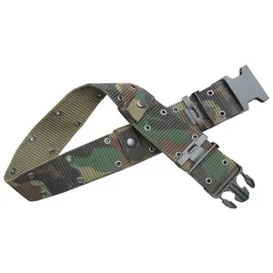 KMS tessuto personalizzato Nylon regolabile Heavy Duty Outdoor cintura tattica con fibbia in plastica/metallo colorata per uomo