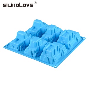 Food Grade Certificato 6 Cavità Carino 3D Auto A Forma di Torta Del Silicone Della Muffa - Product Image 5