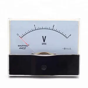 DC 0-3V Vôn Kế Analog Nhựa Nhà Ở Bảng Điều Chỉnh Meter 44C2 3V Vôn Kế