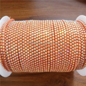 Piedra de alta calidad bandas rhinestone plástico Tornasol en rollo coser en los accesorios - Product Image 2