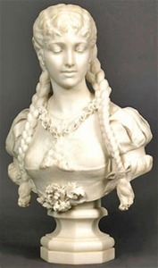 <span class=keywords><strong>Busto</strong></span> <span class=keywords><strong>de</strong></span> <span class=keywords><strong>Mujer</strong></span> Romana <span class=keywords><strong>de</strong></span> Mármol Blanco, <span class=keywords><strong>Escultura</strong></span> <span class=keywords><strong>de</strong></span> Tamaño Real, Medio Cuerpo <span class=keywords><strong>de</strong></span> Dama en Venta - Product Image 4