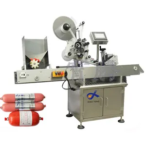 Hot HAM Sausage Otomatis Bidang Horizontal Surface Labeling Machine