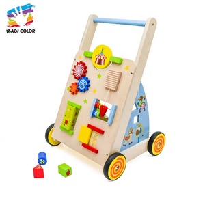 2025 Wooden Baby <strong>Walker</strong> &amp; <strong>Push</strong> Stroller - 3-in-1 Activity Center with Sensory Toys &amp; Adjustable Speed New Safety Design W16E144 - Product Image 6