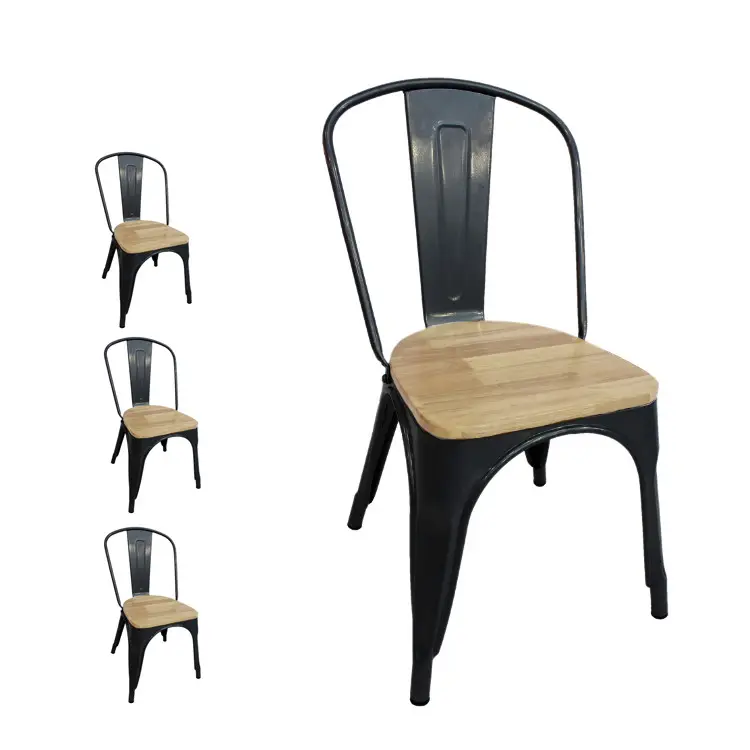 Most popular restaurant used modern wooden restaurant iron chair