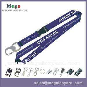 Top calidad poliester de la sublimación botella destapador lanyard - Product Image 4