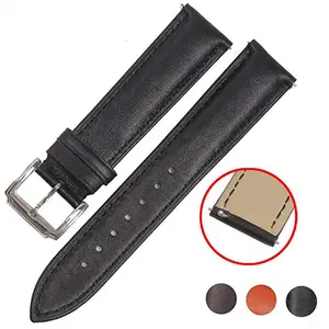 Custom colors 2 pieces watch strap plain leather wrist bands