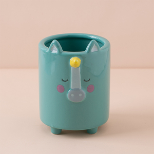 <span class=keywords><strong>Maceta</strong></span> suculenta en forma de <span class=keywords><strong>unicornio</strong></span> para decoración del hogar, Animal de dibujos animados de cerámica - Product Image 5