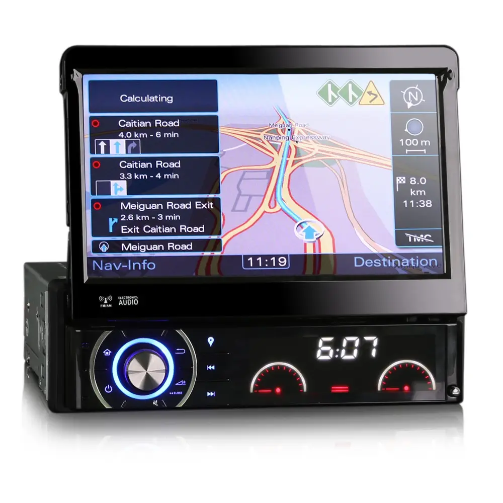 Erisin — autoradio 7 ", avec lecteur DVD, CD, GPS, BT, 1 Din, ES6590K, nouveauté