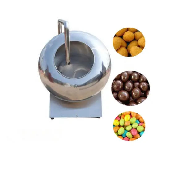 300mm 400mm 600mm sucre bac de revêtement/machine de revêtement de chocolat/noix caramélisées machine