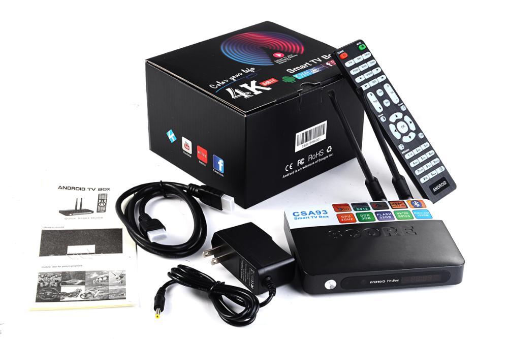 2017 Nouveau Amlogic S912 octa base Android 6.0 KODI 17.0 Bluetooth 4.0 Smart TV Box/ott tv box CSA93