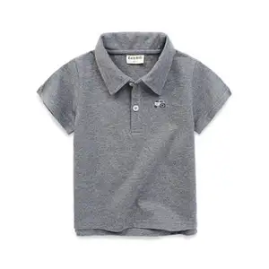 Летняя Детская рубашка-поло с коротким рукавом и принтом, оптовая цена