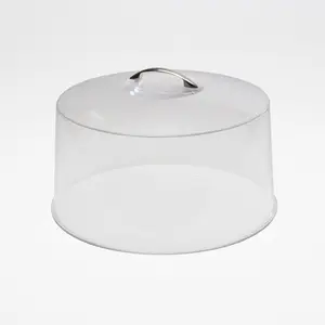 Mooie Ronde Vorm Cake Cover Met Verzilverd Handvat