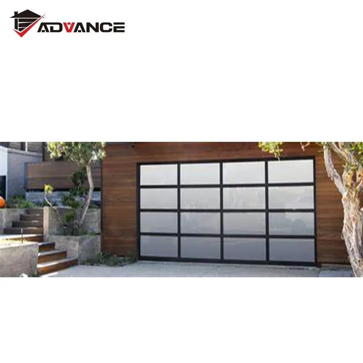 Modern automatic main door models remote control glass garage door