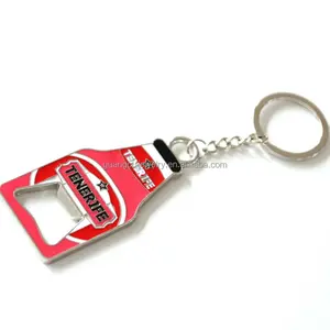 Fashion Newest Souvenirs Customized Enamel Tenerife Bottle Shape Opener Keychain