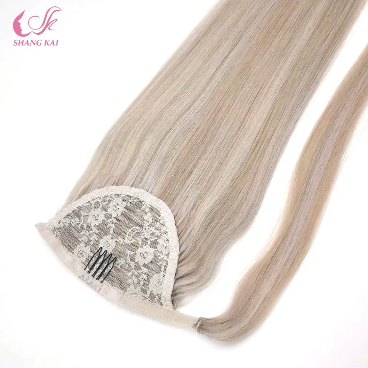 Luxury Straight Long Natural Ponytail Human Hair Pieces Clip-in Ponytail Extension