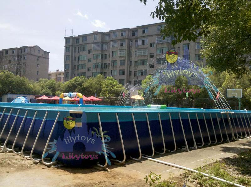 Haute qualité type de métal parc aquatique cadre piscine avec 0.9mm pvc