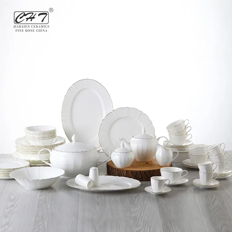 Набор фарфоровой посуды в европейском стиле, 72 предмета, обеденный набор для ресторана