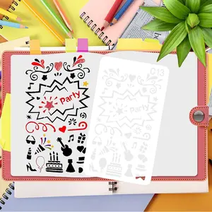 Plastic Planner Home Decorative Stencil Template For Journal Notebook Scrapbook Christmas Gift Card