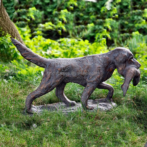 Tuin Decoratieve Levensgrote Liggen Hond Standbeeld Bronzen Greyhound Sculpturen - Product Image 6