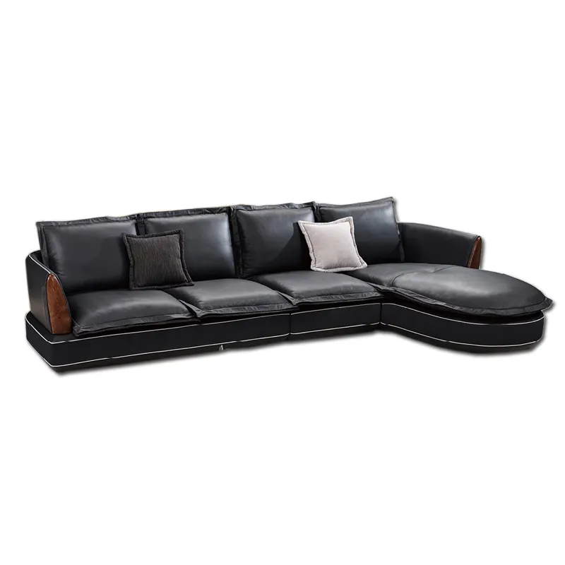 High qualität neueste importiert leder ecke sofa designs 8996