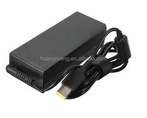 Pengisi Daya Pengganti untuk Lenovo 20V 3,25 A 65W, Adaptor Kabel Daya AC Persegi USB