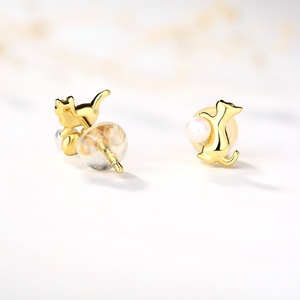 Gioielli con animali alla moda <span class=keywords><strong>orecchini</strong></span> <span class=keywords><strong>asimmetrici</strong></span> con perla d'acqua dolce in <span class=keywords><strong>argento</strong></span> 925 - Product Image 3