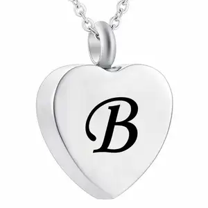 Urn Necklace Heart Necklace Cremation for Ashes Stainless Steel Jewelry Keepsake Necklace for Men/womenv