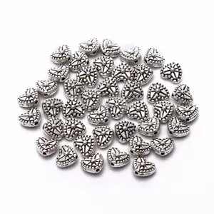 Top Quality 7.5mm Sweet Heart Style #3 Tibetan Silver Metal Spacer Beads 50pcs per Bag For Jewelry Making Findings