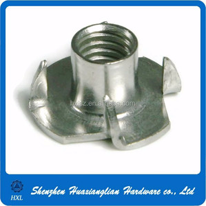 5/16 ''3/8'' #10-24 304 in acciaio inox 316 mobili T dadi con 4 punte per legno - Product Image 3