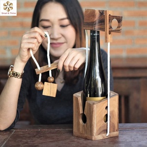 Puzzle in <span class=keywords><strong>Bottiglia</strong></span> per Giochi di Logica per Adulti Divertente Scatola di <span class=keywords><strong>Vino</strong></span> in Legno - Product Image 3
