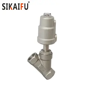 General used stainless steel pneumatic controls angel seat valve with valve with good price Angle Gas Pneumatic Medium Pressure valve general 3 4 3