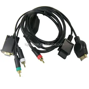 6FT S-AV TV Audio Video RCA Composite Adapter Cable Cord For Nintendo Wii/  Wii U