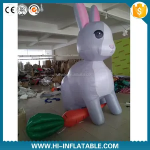 Индивидуальные пасхальные украшения надувной Пасхальный кролик мультфильм кролик с морковкой