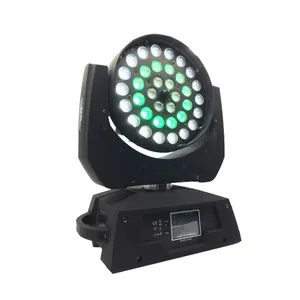 Lâmpada led 5 em 1 rgbwa, cabeça de movimento, 36 peças, 15w, lavagem de feixe, luz de movimento para bar de clube