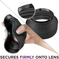 Pare-soleil à trois voies 49mm/pare-soleil en caoutchouc pliable à trois fonctions