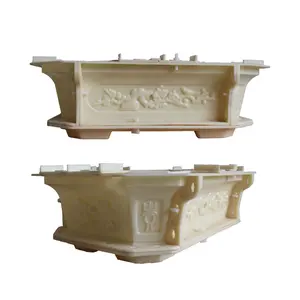 Plastic rectangle big flower pot moulds concrete