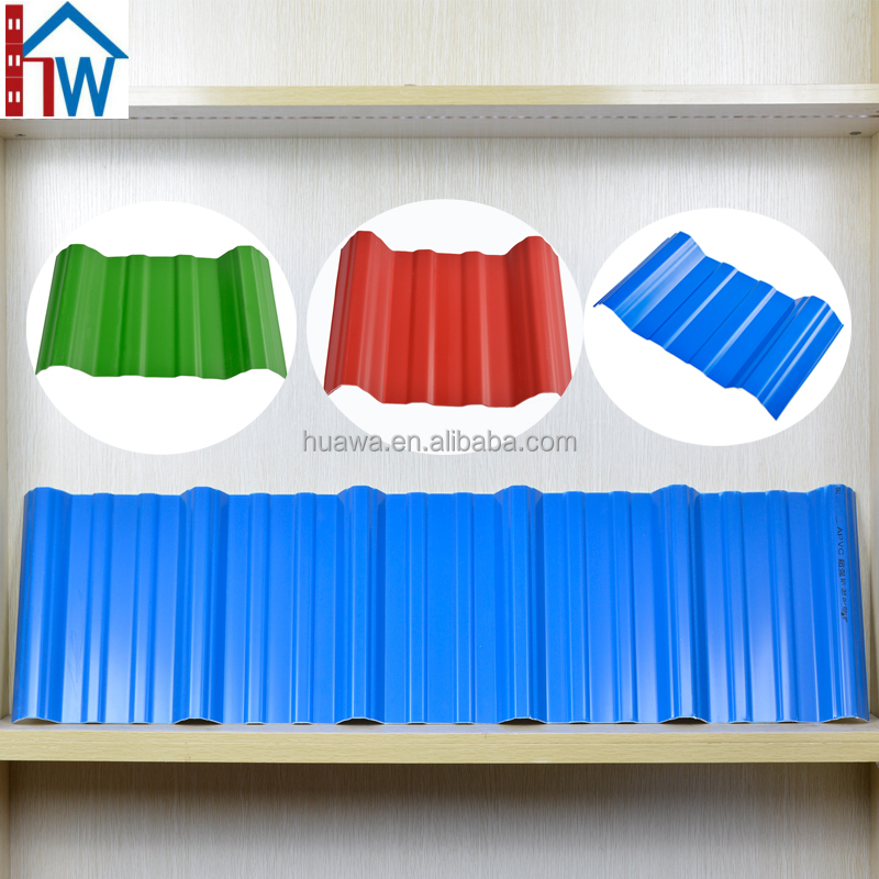 Ребристая цветная гофрированная крыша, Классическая пластиковая плитка из смолы, кровельный лист apvc