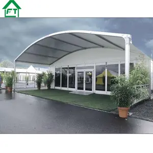 铝合金Domo帐篷弧形屋顶帐篷带玻璃墙