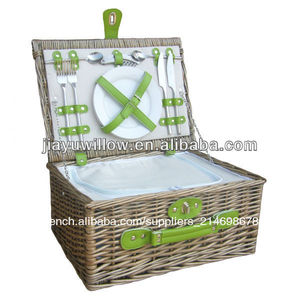antique lavé willow <span class=keywords><strong>panier</strong></span> <span class=keywords><strong>pique</strong></span> nique pour 2 - Product Image 1
