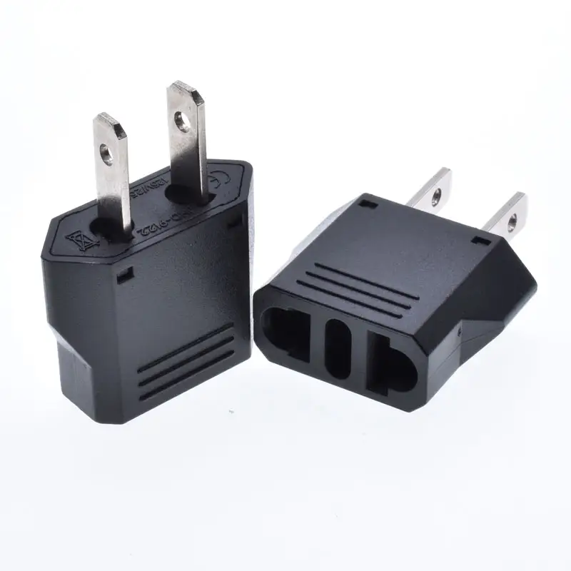 Wholesales express australia eu China to us America power adapter 6A250V Black travel charge electric plug socket