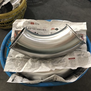 3 inç ayna cilalı paslanmaz çelik sıhhi dirsek uzun tip 90 derece kaynaklı boru bağlantı parçaları - Product Image 3