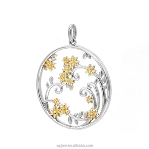 925 Sterling Silver Jewelry Classic <b>Tree</b> <b>of</b> <b>Life</b> Flower Fashion Pendant Charm Jewelry Women Anti Tarnish Filigree Silver Pendant - Product Image 2