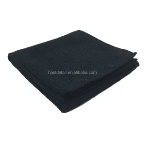 New Lint Free Glass Window Cleaning Cloth Auto Detailing Car Wash Towel Black 50X70cm 400GSM Waffle Microfiber Car Drying Towel