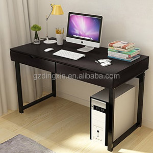 Escritorio para Computadora Dingxin, Moderno y Elegante, Mesa de Estudio para Oficina <span class=keywords><strong>en</strong></span> Casa de 47 Pulgadas, Estación de Trabajo con 2 Cajones, Negro - Product Image 2