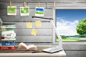 Funciona Con Pilas de Control táctil lámpara de Escritorio recargable LED Lámpara de Mesa con tablero <span class=keywords><strong>Mome</strong></span> - Product Image 4