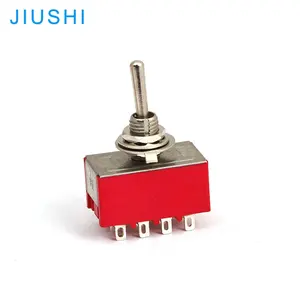 MTS-402 red switch 2 way ON ON toggle switch 12 pin mounting hole 6 mm
