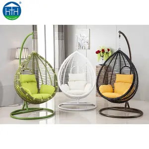 Modern Italian Wicker Rattan Hanging Egg Chair Wholesale Sunroom Outdoor Furniture for Patio Park or Indoor Use